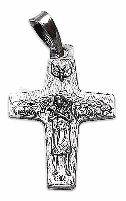 CROCE PAPA FRANCESCO IN ARGENTO