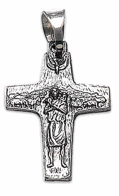 CROCE PAPA FRANCESCO IN ARGENTO
