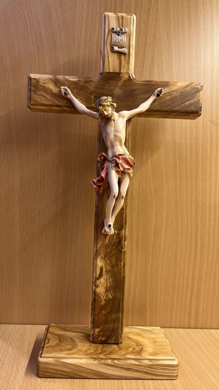 CROCE ULIVO/CRISTO ROSSO 29X14,5 CM