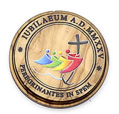 MAGNETE CON LOGO DEL GIUBILEO A COLORI -  DIAMETRO 4 cm