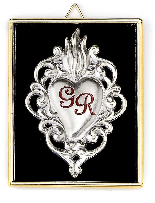 QUADRO GRAZIA RICEVUTA VELL+METAL MISURE 9X7 CM