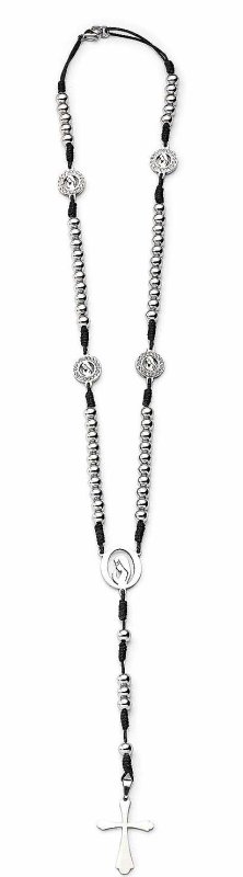 ROSARIO ACCIAIO STRASS
