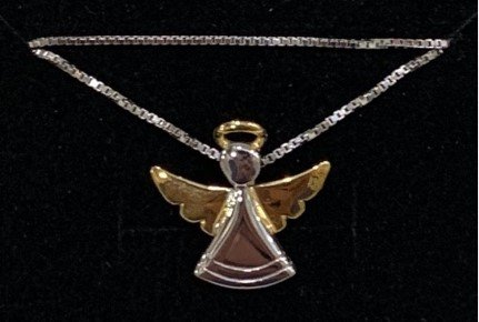 CIONDOLO ANGELO CON CATENINA ARGENTO