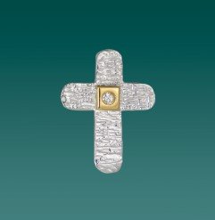 CROCE CON CATENINA ARGENTO 925
