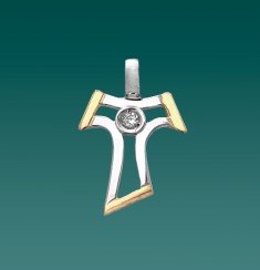 TAU CON STRASS E CATENINA ARGENTO 925