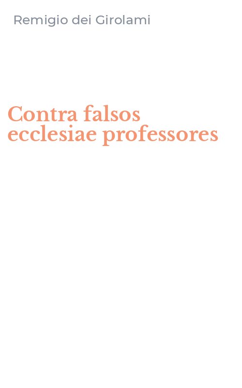 Contra falsos ecclesiae professores