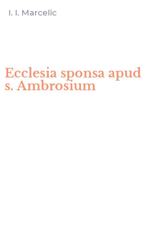Ecclesia sponsa apud s. Ambrosium