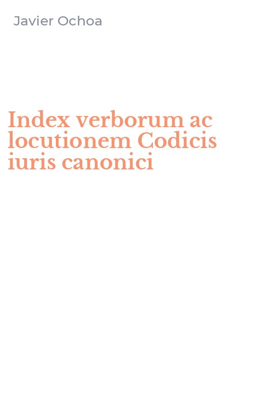Index verborum ac locutionem Codicis iuris canonici