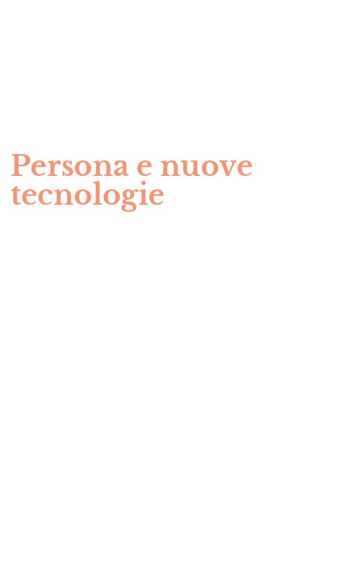 Persona e nuove tecnologie