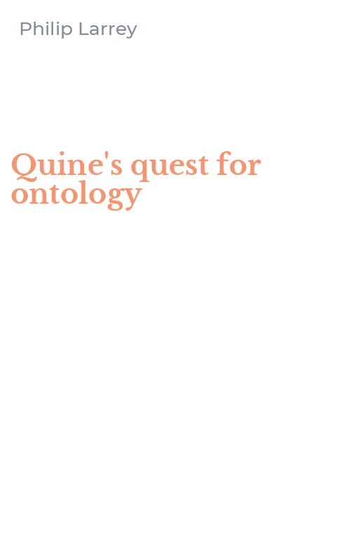 Quine's quest for ontology