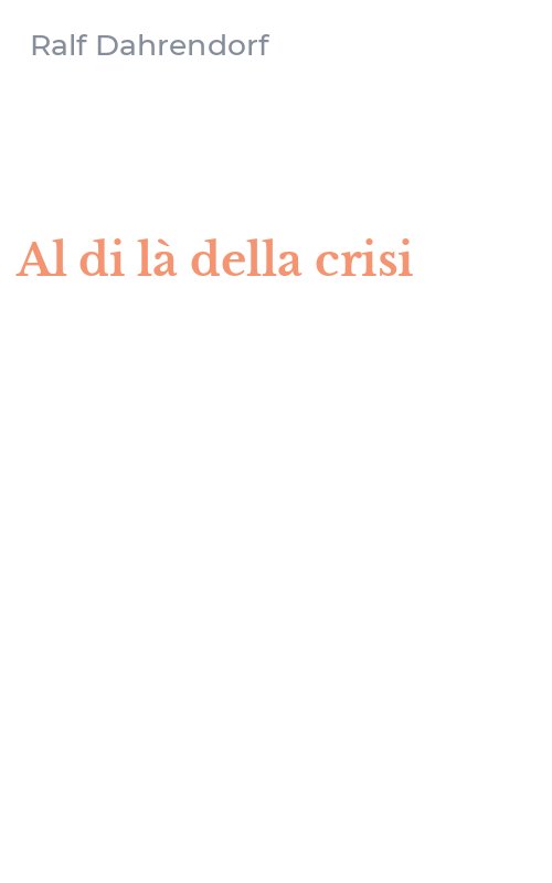 Al di là della crisi
