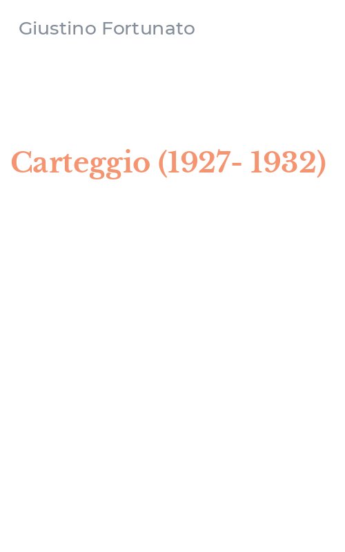 Carteggio (1927-1932)