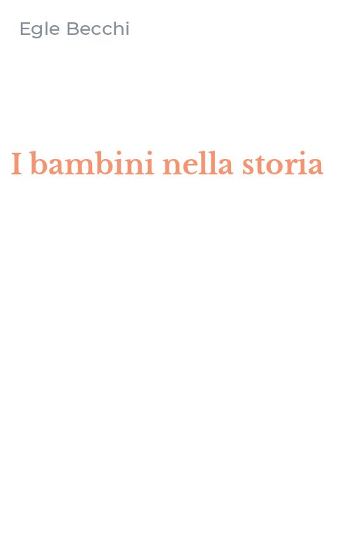 I bambini nella storia
