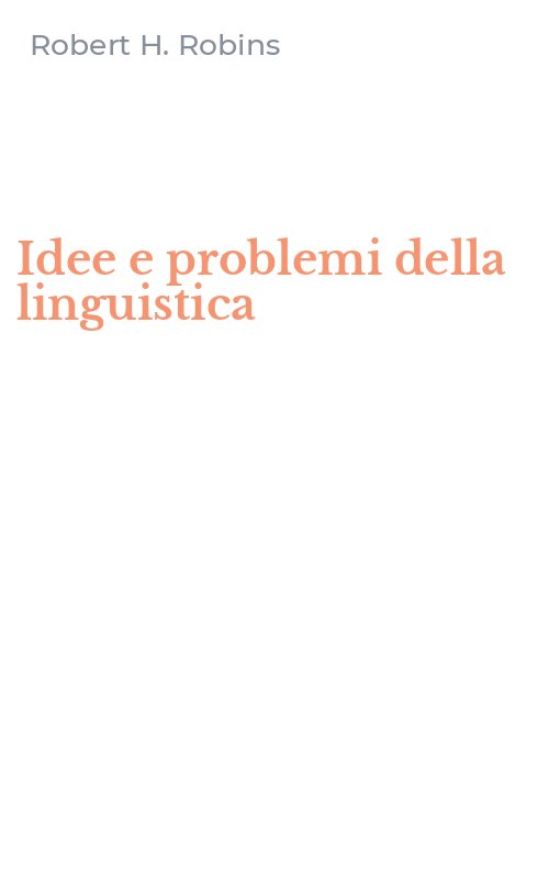 Idee e problemi della linguistica