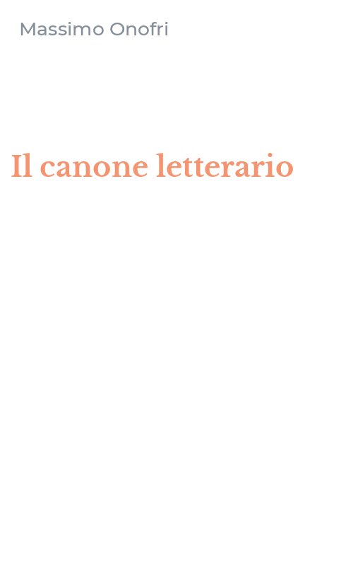 Il canone letterario