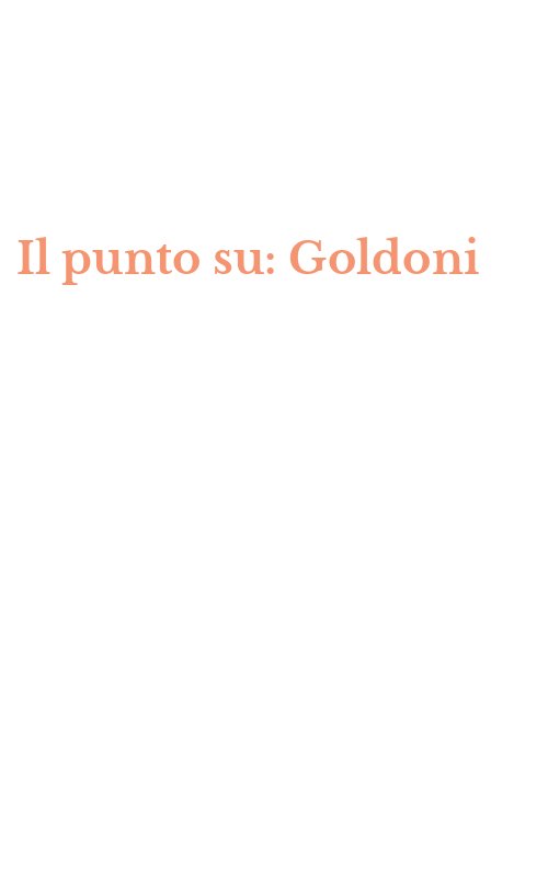 Il punto su: Goldoni