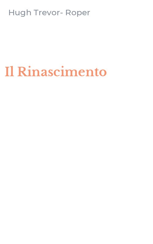 Il Rinascimento