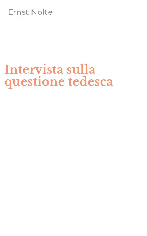 Intervista sulla questione tedesca