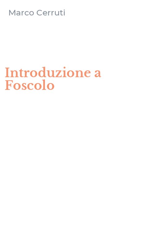 Introduzione a Foscolo