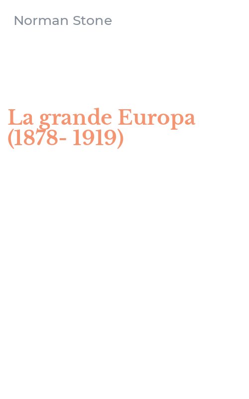 La grande Europa (1878-1919)