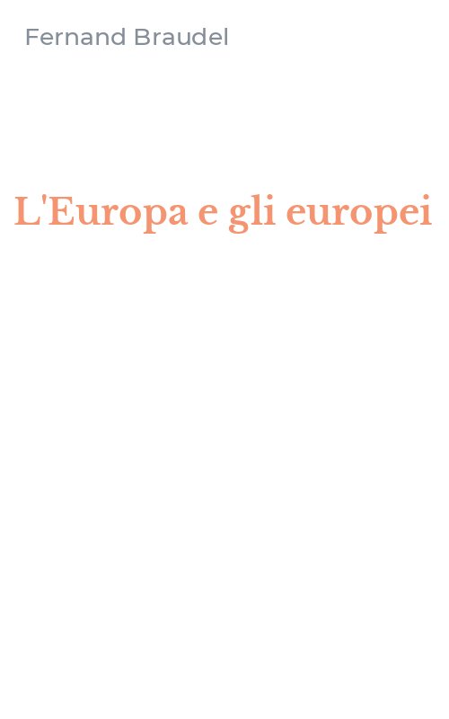 L'Europa e gli europei