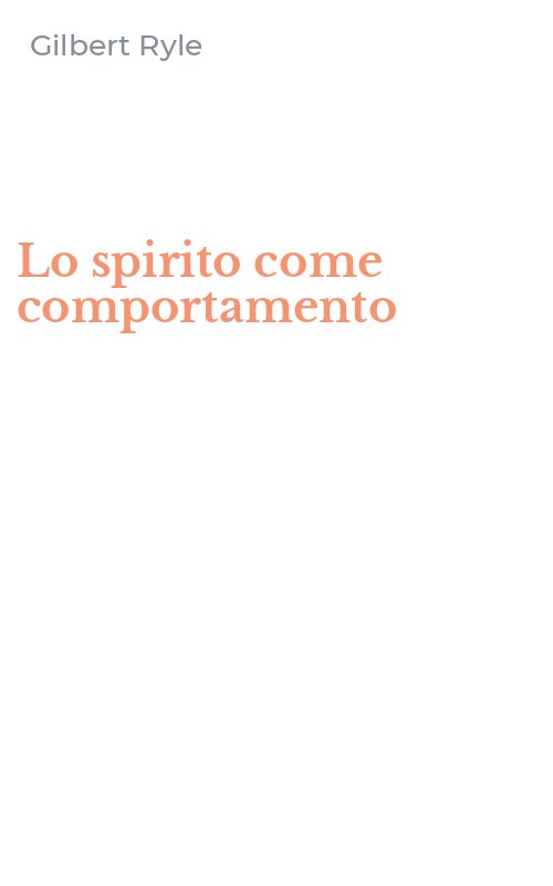 Lo spirito come comportamento