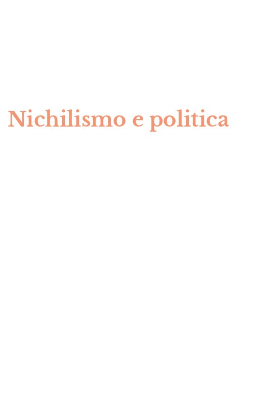 Nichilismo e politica