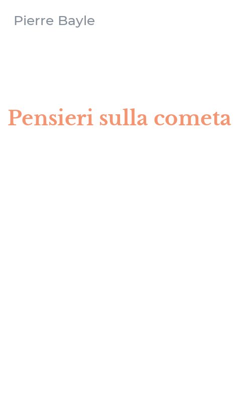 Pensieri sulla cometa