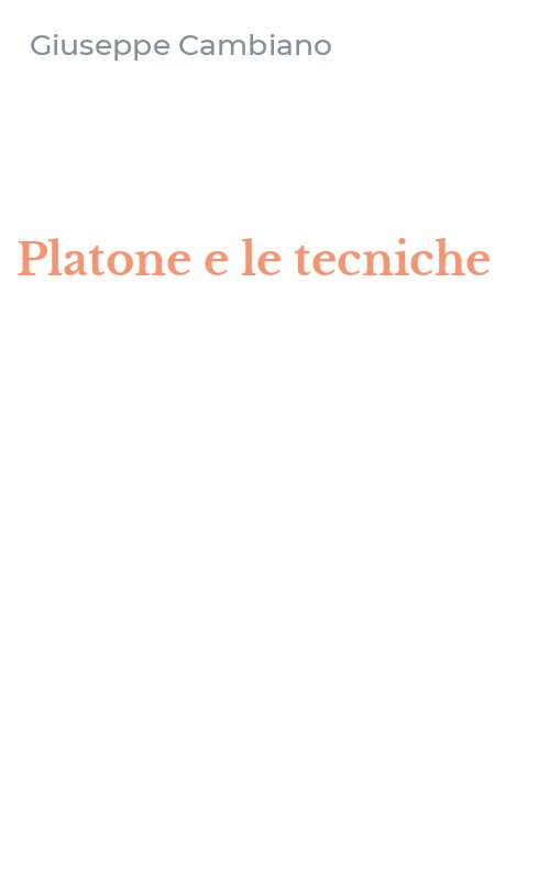 Platone e le tecniche
