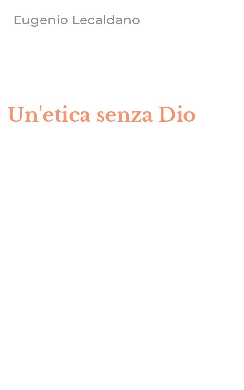 Un'etica senza Dio