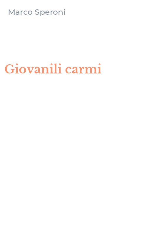 Giovanili carmi