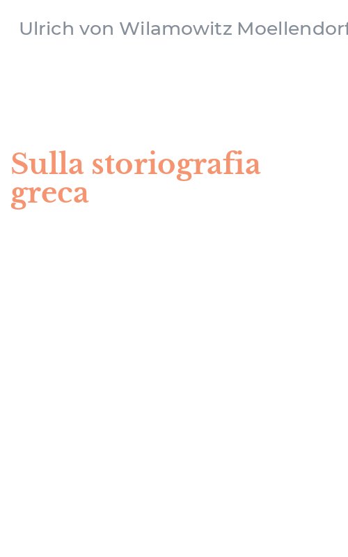 Sulla storiografia greca