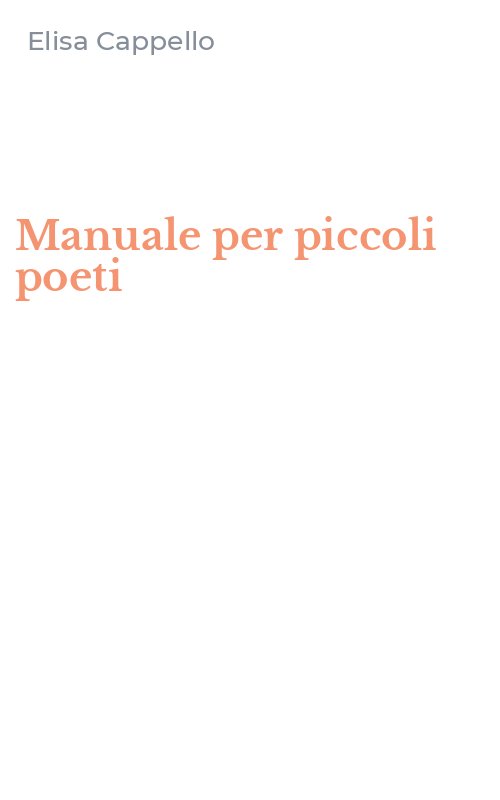 Manuale per piccoli poeti