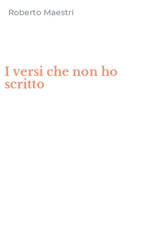 I versi che non ho scritto