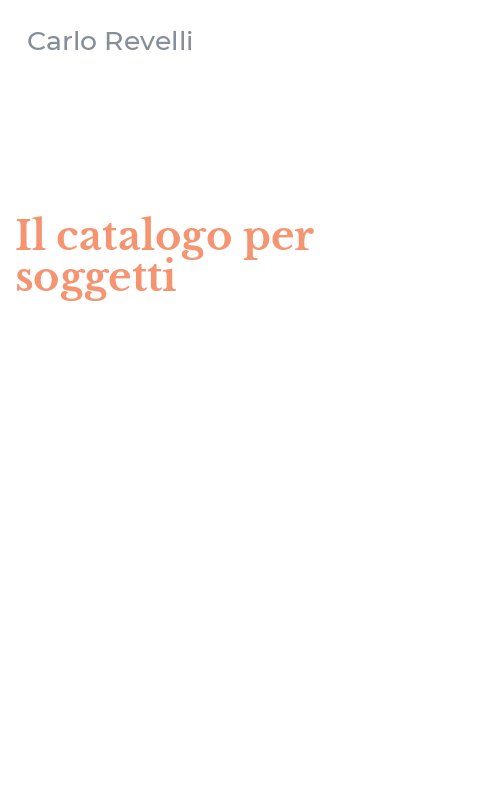 Il catalogo per soggetti