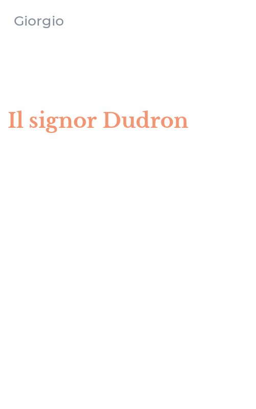 Il signor Dudron