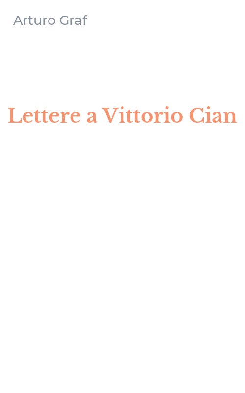Lettere a Vittorio Cian