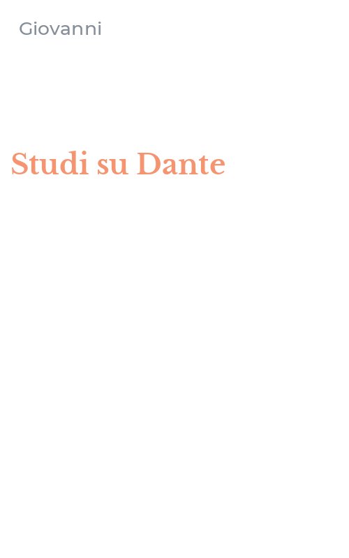 Studi su Dante