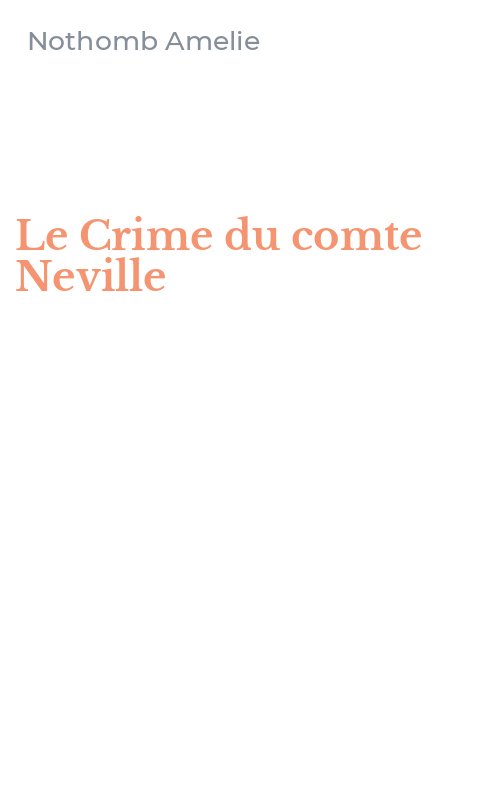 Le Crime du comte Neville