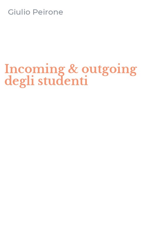Incoming & outgoing degli studenti