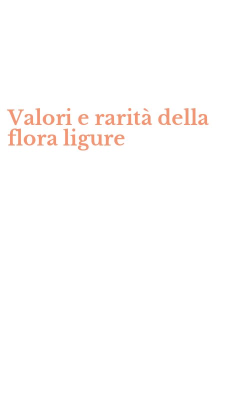 Valori e rarità della flora ligure