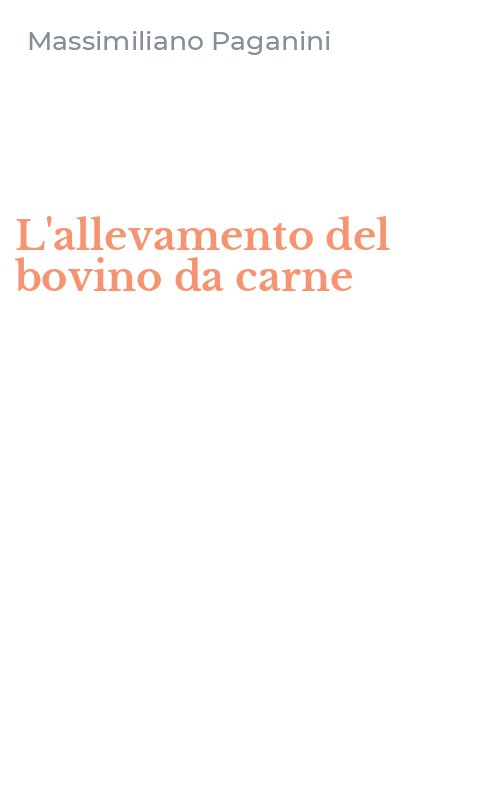 L'allevamento del bovino da carne
