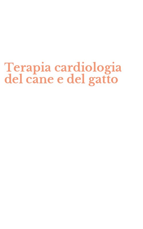Terapia cardiologia del cane e del gatto