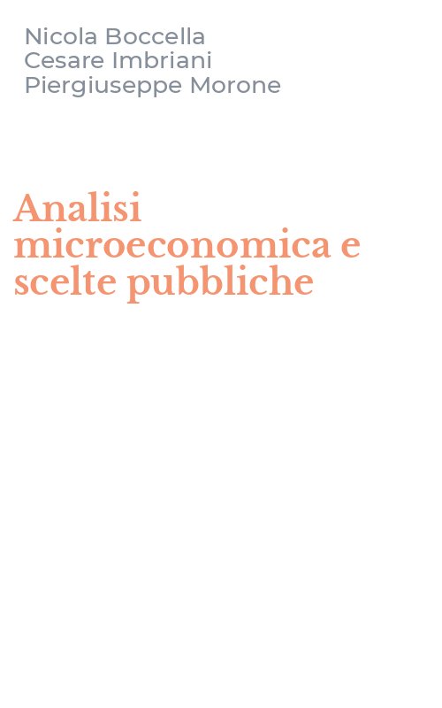 Analisi microeconomica e scelte pubbliche