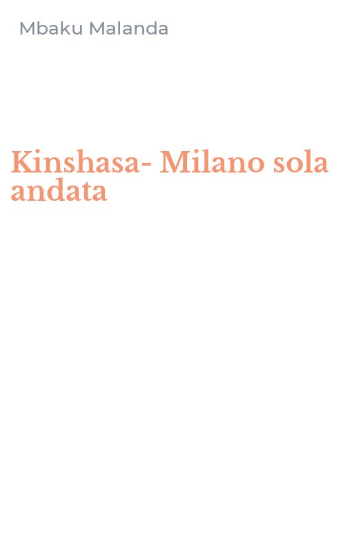 Kinshasa-Milano sola andata