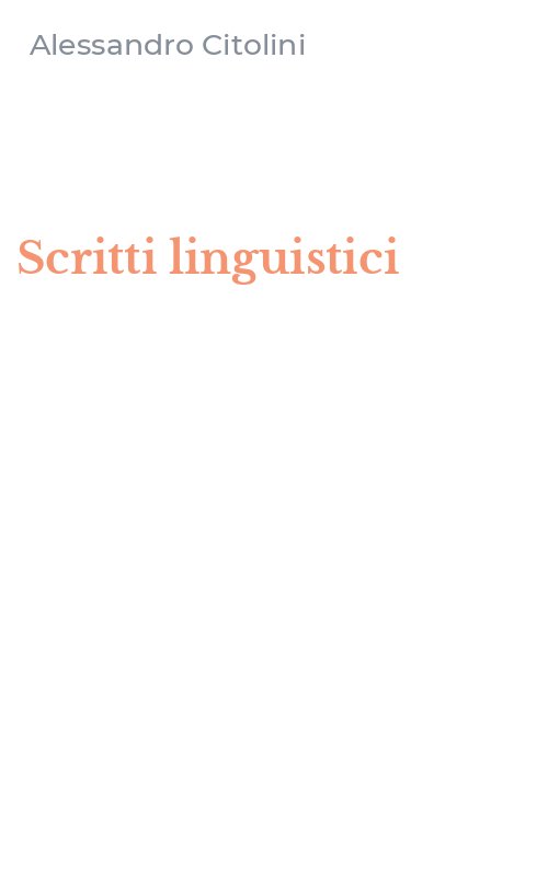 Scritti linguistici