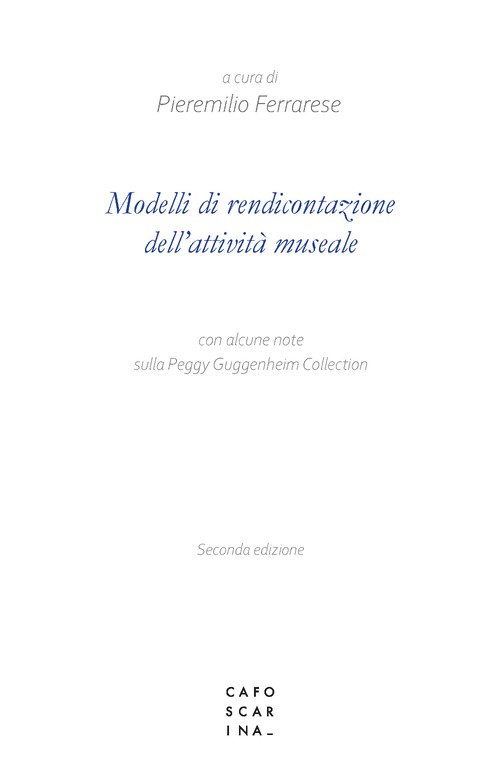 Modelli di rendicontazione dell'attività museale
