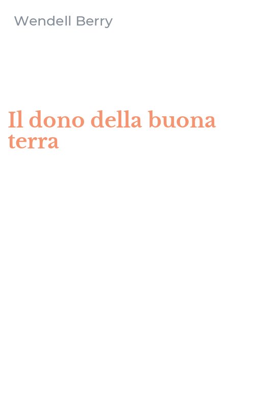 Il dono della buona terra