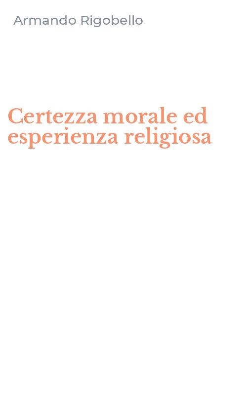 Certezza morale ed esperienza religiosa