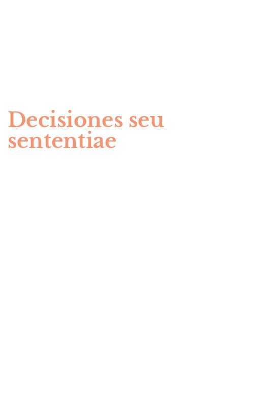 Decisiones seu sententiae